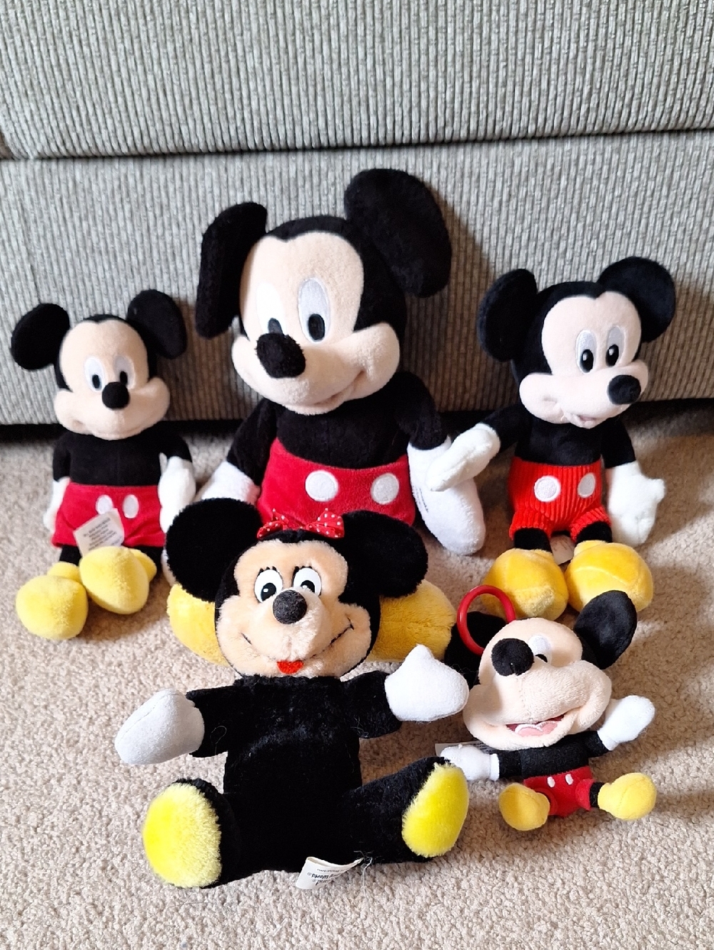 Disney Mickey Mouse Plush Collection - Black, Red & Yellow